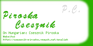 piroska csesznik business card